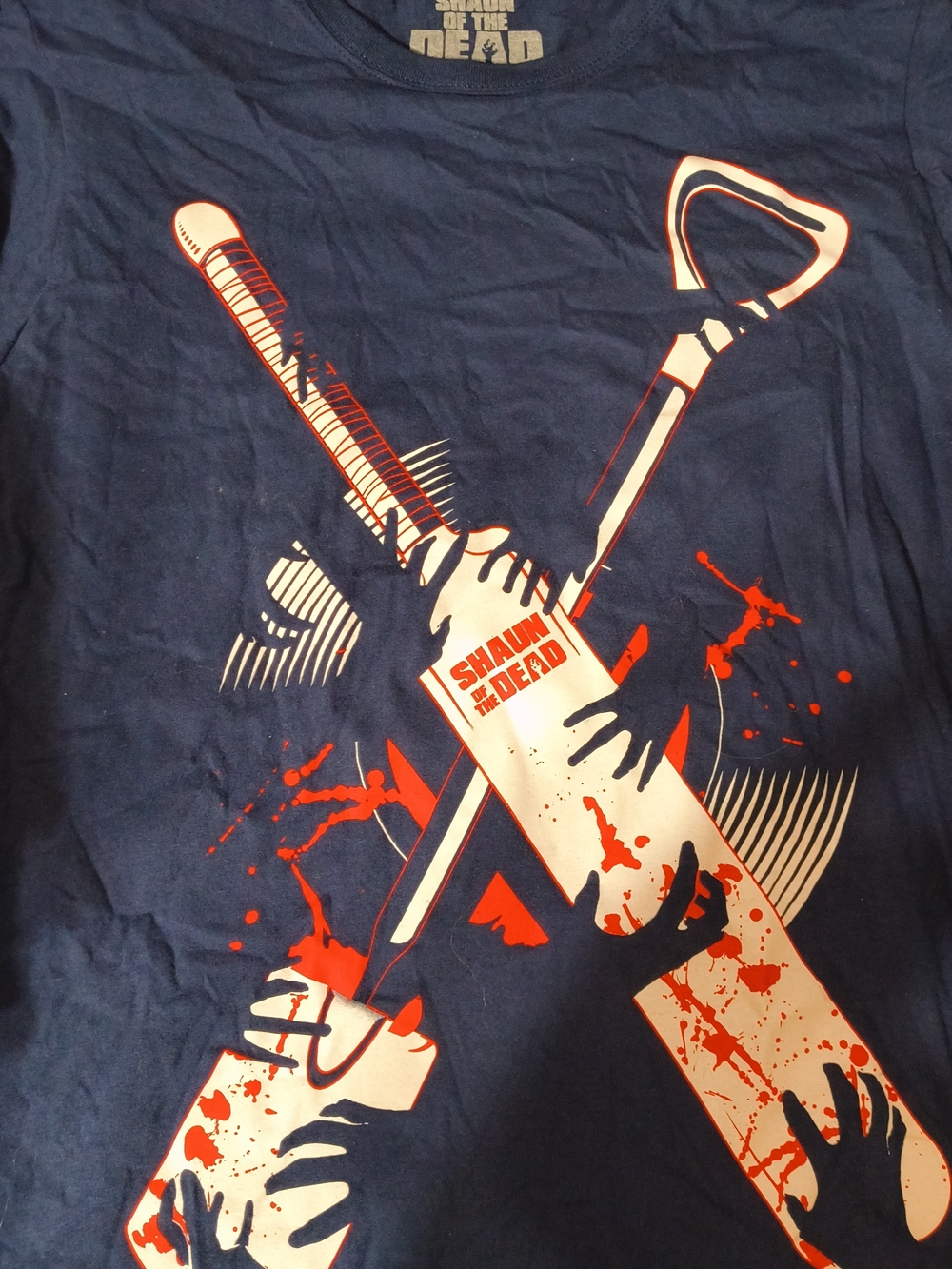 Lootcrate 2016 Shaun of the Dead Navy Graphic Tee